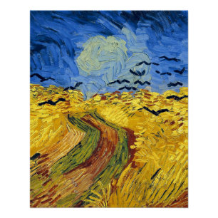 Van Gogh Tarwevelden impressionistische Schilderij Poster