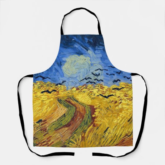 Van Gogh Tarwevelden impressionistische Schilderij Schort (Voorkant)