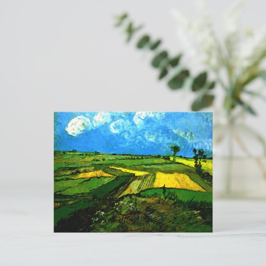 van gogh - Tarwevelden te Auvers Briefkaart (Staand voorkant)