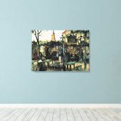 Van Gogh - Terrace of a Cafe on Montmartre Canvas Afdruk (Insitu (Houten vloer))