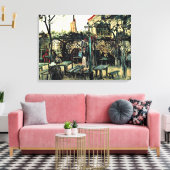 Van Gogh - Terrace of a Cafe on Montmartre Canvas Afdruk (Insitu (Woonkamer))