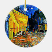 Van Gogh - terras aan het café, beroemd schilderij Keramisch Ornament (Achterkant)