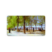 Van Gogh - Terras in de Luxemburgse tuin Etiket (Voorkant)