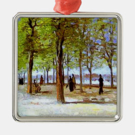 Van Gogh: Terras in de Luxemburgse tuin Metalen Ornament