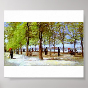Van Gogh - Terras in de Luxemburgse tuin Poster