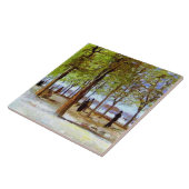 Van Gogh: Terras in de Luxemburgse tuin Tegeltje (Zijkant)