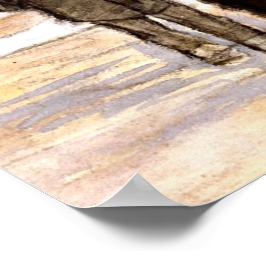 Van Gogh - The Beach at Scheveningen (echtpaar) Poster (Hoek)