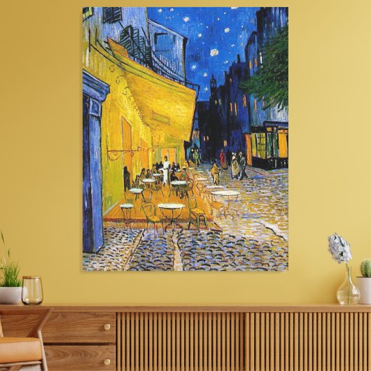 Van Gogh - The Cafe Terrace Canvas Afdruk (Insitu (Woonkamer))