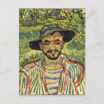 Van Gogh - The Gardener (alias Young Peasant) Briefkaart<br><div class="desc">Vincent van Gogh schilderij,  The Gardener</div>