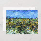Van Gogh - The Green Vineyard, 1888, Arles Briefkaart (Voorkant / Achterkant)