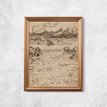 Van Gogh The Harvest Sketches Poster<br><div class="desc">Poster van Vincent Van Gogh,  The Harvest,  1888. Oud beroemd schilderij met de schetsen van de kunstenaar in roomkleurige tonen. CCO-licentie,  public domain art. Lijst niet inbegrepen.</div>