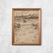 Van Gogh The Harvest Sketches Poster