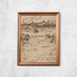 Van Gogh The Harvest Sketches Poster