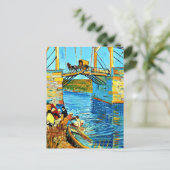 Van Gogh - The Langlois Bridge at Arles with Women Briefkaart (Staand voorkant)