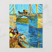 Van Gogh - The Langlois Bridge at Arles with Women Briefkaart (Voorkant)