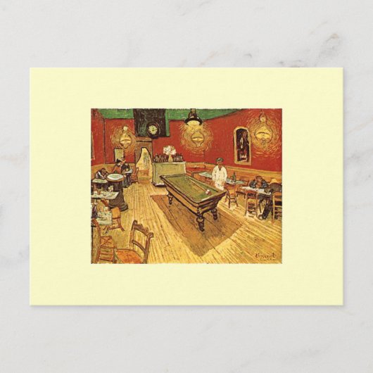 Van Gogh The Night Cafe Briefkaart (Voorkant)
