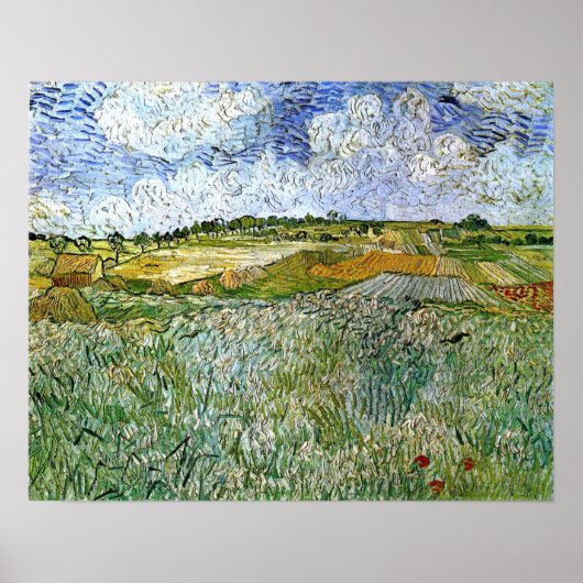 Van Gogh - The Plain at Auvers 1890 Poster (Voorkant)