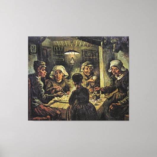 Van Gogh - The Potato Eaters Canvas Afdruk (Voorkant)