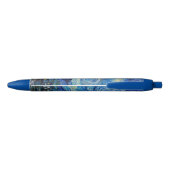 Van Gogh – The Starry Night – Custom Text Zwarte Inkt Pen (Achterkant)