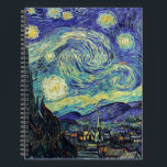 Van Gogh The Sterrennacht Notebook Notitieboek<br><div class="desc">Functionele kunst van onze favoriete kunstenaar Van Gogh. 
De Sterrennacht van Vincent Van Gogh van juni 1889</div>