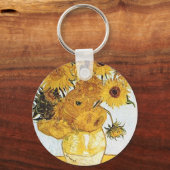 Van Gogh The Vase met 12 zonnebloemen Sleutelhange Sleutelhanger (Voorkant)