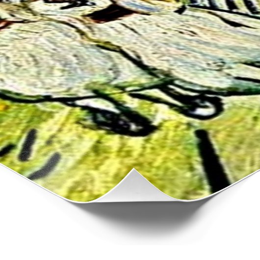 Van Gogh - Trap bij Auvers,  Perfect Poster (Hoek)