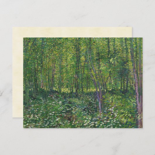 Van Gogh Trees en Ondergroei Briefkaart (Voorkant / Achterkant)
