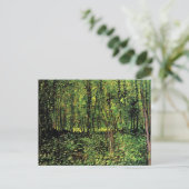 Van Gogh Trees en Ondergroei,  fijne kunst Briefkaart (Staand voorkant)