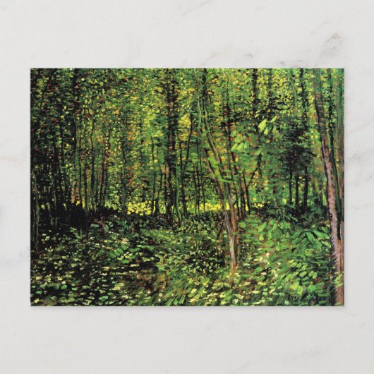Van Gogh Trees en Ondergroei,  fijne kunst Briefkaart (Voorkant)