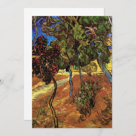 Van Gogh Trees in de tuin, Saint Paul Hospital (Voorkant / Achterkant)