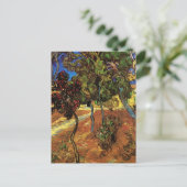 Van Gogh Trees in de tuin, Saint Paul Hospital Briefkaart (Staand voorkant)