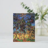 Van Gogh Trees in de tuin, Saint Paul Hospital Briefkaart (Staand voorkant)