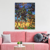 Van Gogh Trees in de tuin, Saint Paul Hospital Canvas Afdruk (Insitu (Woonkamer))