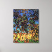 Van Gogh Trees in de tuin, Saint Paul Hospital Canvas Afdruk (Voorkant)