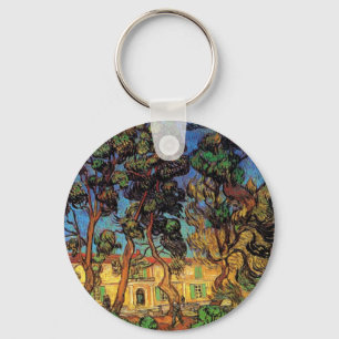 Van Gogh Trees in de tuin, Saint Paul Hospital Sleutelhanger