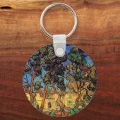 Van Gogh Trees in de tuin, Saint Paul Hospital Sleutelhanger (Voorkant)