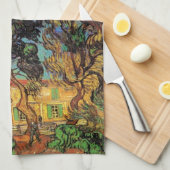 Van Gogh Trees in de tuin, Saint Paul Hospital Theedoek (Quarter Fold)