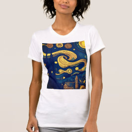 Van Gogh Tshirt, AI-gegenereerde Sterrennacht T-shirt
