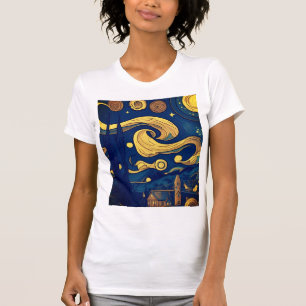 Van Gogh Tshirt, AI-gegenereerde Sterrennacht T-shirt