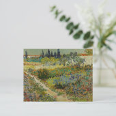 Van Gogh Tuin in Arles Bloem Impressionist Briefkaart (Staand voorkant)