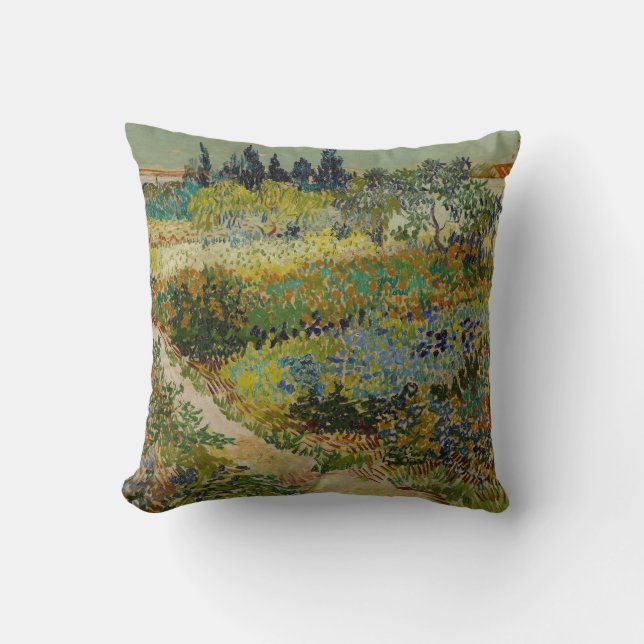Van Gogh Tuin in Arles Bloemimpressionist Kussen (Voorkant)