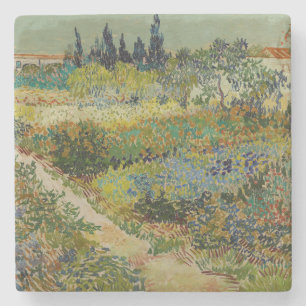 Van Gogh Tuin in Arles Bloemrijke Impressionist Stenen Onderzetter