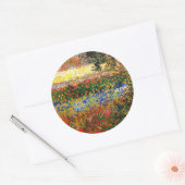 Van Gogh - Tuin in Arles (ook bekend als De bloeie Ronde Sticker (Envelop)