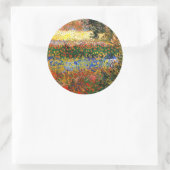 Van Gogh - Tuin in Arles (ook bekend als De bloeie Ronde Sticker (Tas)