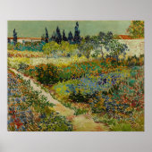 Van Gogh - tuin in arles Poster (Voorkant)