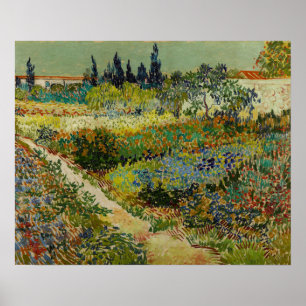 Van Gogh - tuin in arles Poster
