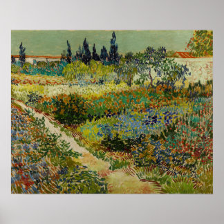 Van Gogh - tuin in arles Poster
