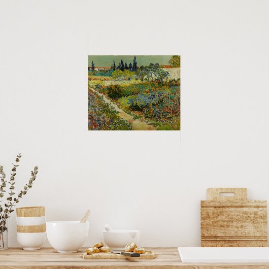 Van Gogh - tuin in arles Poster (Keuken)