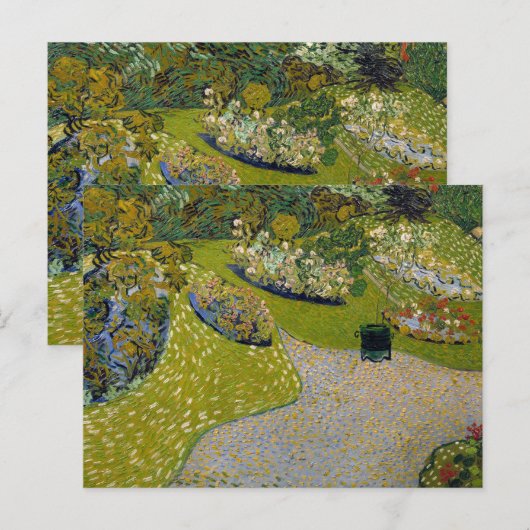 Van Gogh  tuin in Auvers Briefkaart (Voorkant / Achterkant)