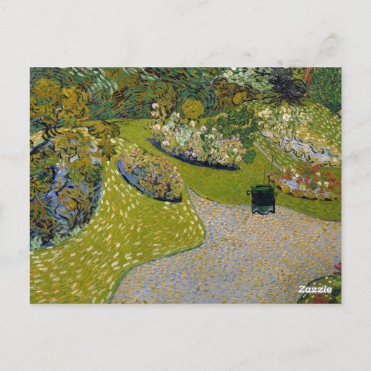 Van Gogh  tuin in Auvers Briefkaart (Achterkant)